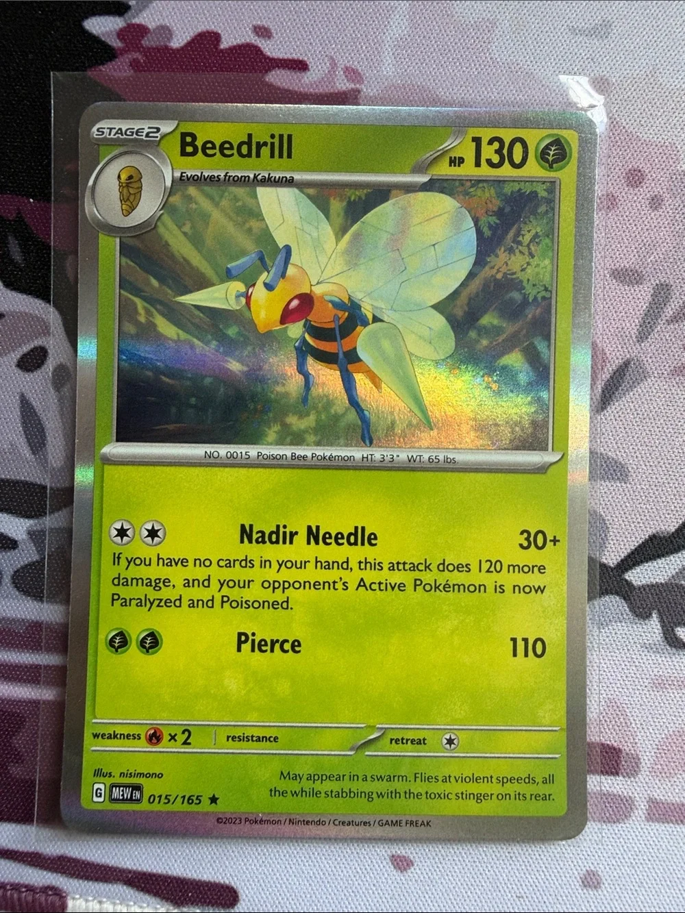 Weedle, Kakuna & Beedrill Pokémon Evolution Reverse Holo Lot 🐝 | 4 Cards ✨5/$25